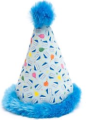 The Worthy Cat Birthday Hat Cat Toy, Blue, One Size
