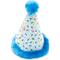 Show in main carousel: The Worthy Cat Birthday Hat Cat Toy, Blue, One Size slide 2 of 4