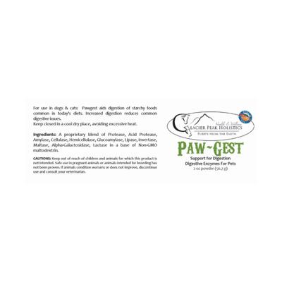 Show full view: Glacier Peak Holistics Paw-Gest Digestive Enzymes for Dogs & Cats, 2-oz slide 3 of 6