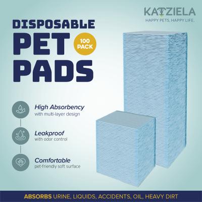 Show full view: Katziela Disposable Dog Pee Pads, 22 x 23-in, 100 count slide 2 of 4