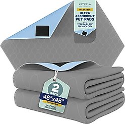 Katziela Ultra Strong Grip Washable Hexagon Dog Pee Pads, 48 x 48-in, 2 count