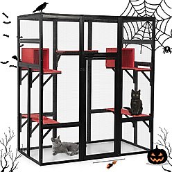 Coziwow Catio Outdoor Gothic Cat House, Grey