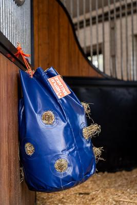 Show full view: HayPlay Horse Slow-Feed Tie Bag, Navy, Large slide 2 of 6