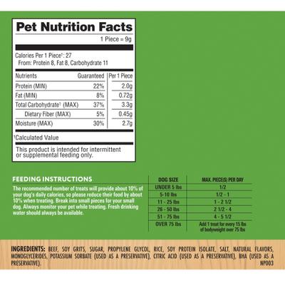 Show full view: Milo's Kitchen Beef Sausage Slices with Rice Dog Treats, 10-oz bag slide 9 of 11