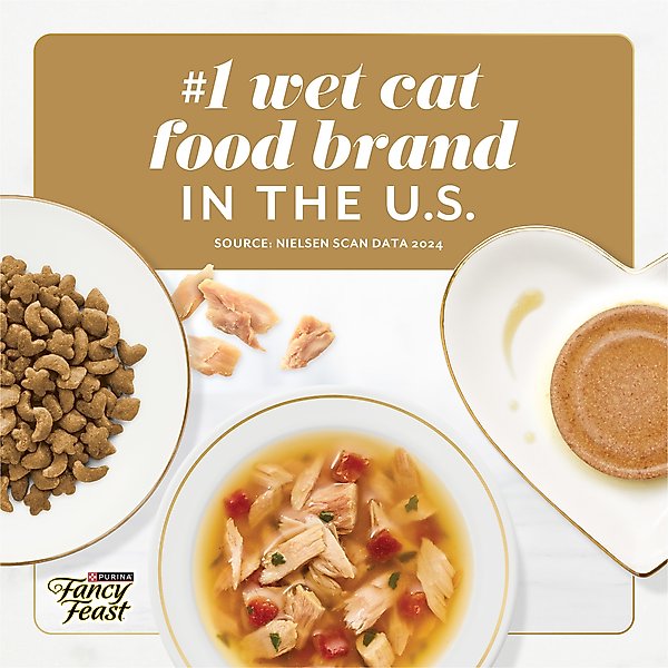 Show full view: Fancy Feast Gems Mousse Salmon & a Halo of Savory Gravy Pate Wet Cat Food, 2-oz tray, 16 count slide 9 of 11