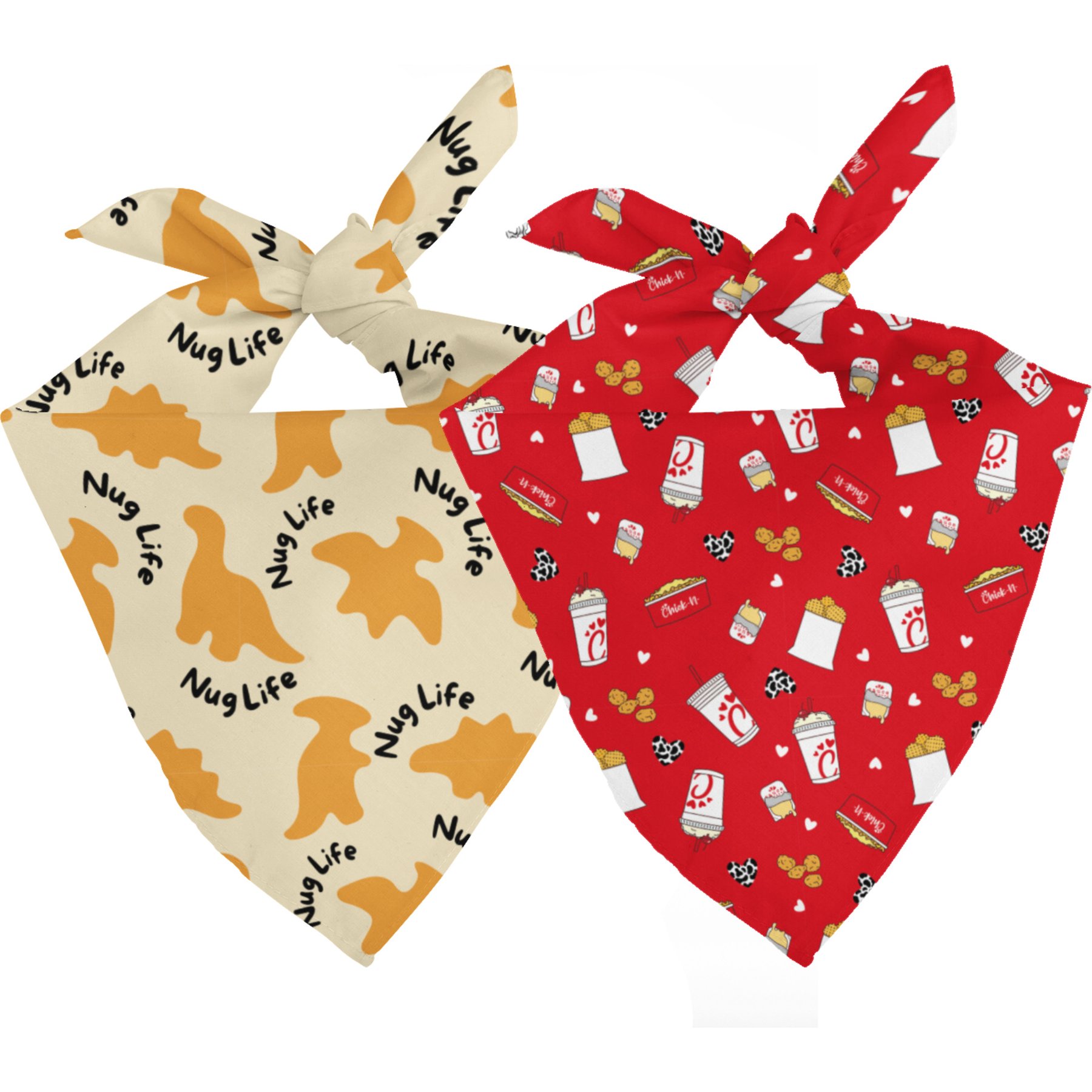 Dog Bandana Co. Chicken Nugget Dog Bandana, Small