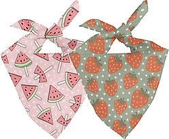 Dog Bandana Co. Watermelon & Strawberry Dog Bandana, Small