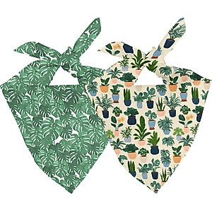Dog Bandana Co. House Plant Dog Bandana, Large