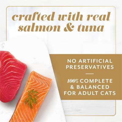 Show full view: Fancy Feast Gems Mousse Pate Salmon & Tuna Variety Pack Grain-Free Wet Cat Food, 2-oz tray, 16 count slide 5 of 12