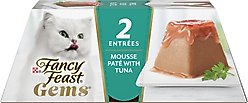 Fancy Feast Gems Mousse Tuna & a Halo of Savory Gravy Pate Wet Cat Food, 2-oz tray, 16 count