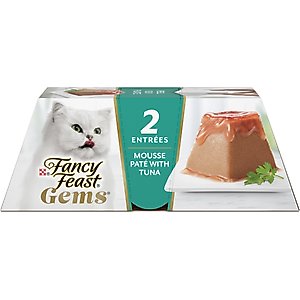 Fancy Feast Gems Mousse Tuna & a Halo of Savory Gravy Pate Wet Cat Food, 2-oz tray, 16 count