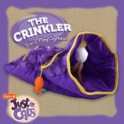 Show full view: Hartz Just for Cats The Crinkler 3-in-1 Mega Cat Toy with Silver Vine & Catnip, Purple slide 3 of 10