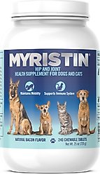 Myristin Hip & Joint Health Supplements for Dogs & Cats, 240 count