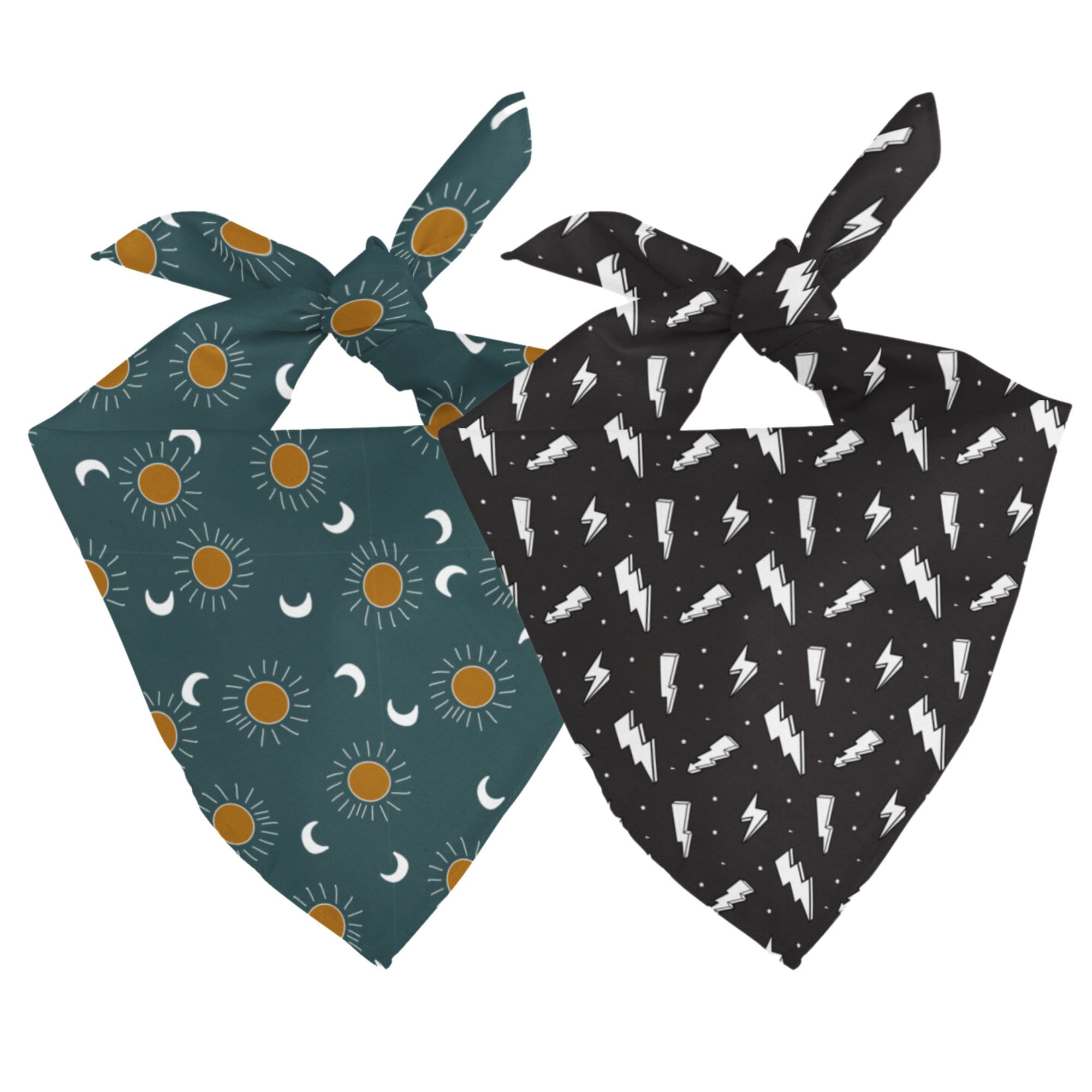 Dog Bandana Co. Blue Moon & Lighting Dog Bandana, Medium