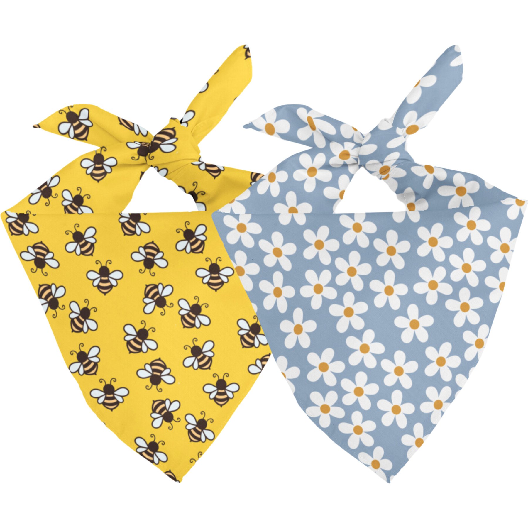 Dog Bandana Co. Daisy & Bees Dog Bandana, Medium
