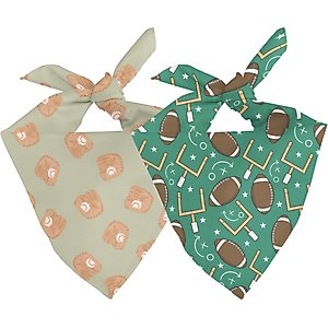 Dog Bandana Co. Football & Baseball Dog Bandana, Small