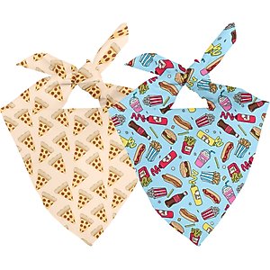 Dog Bandana Co. Pizza & Food Dog Bandana, Large