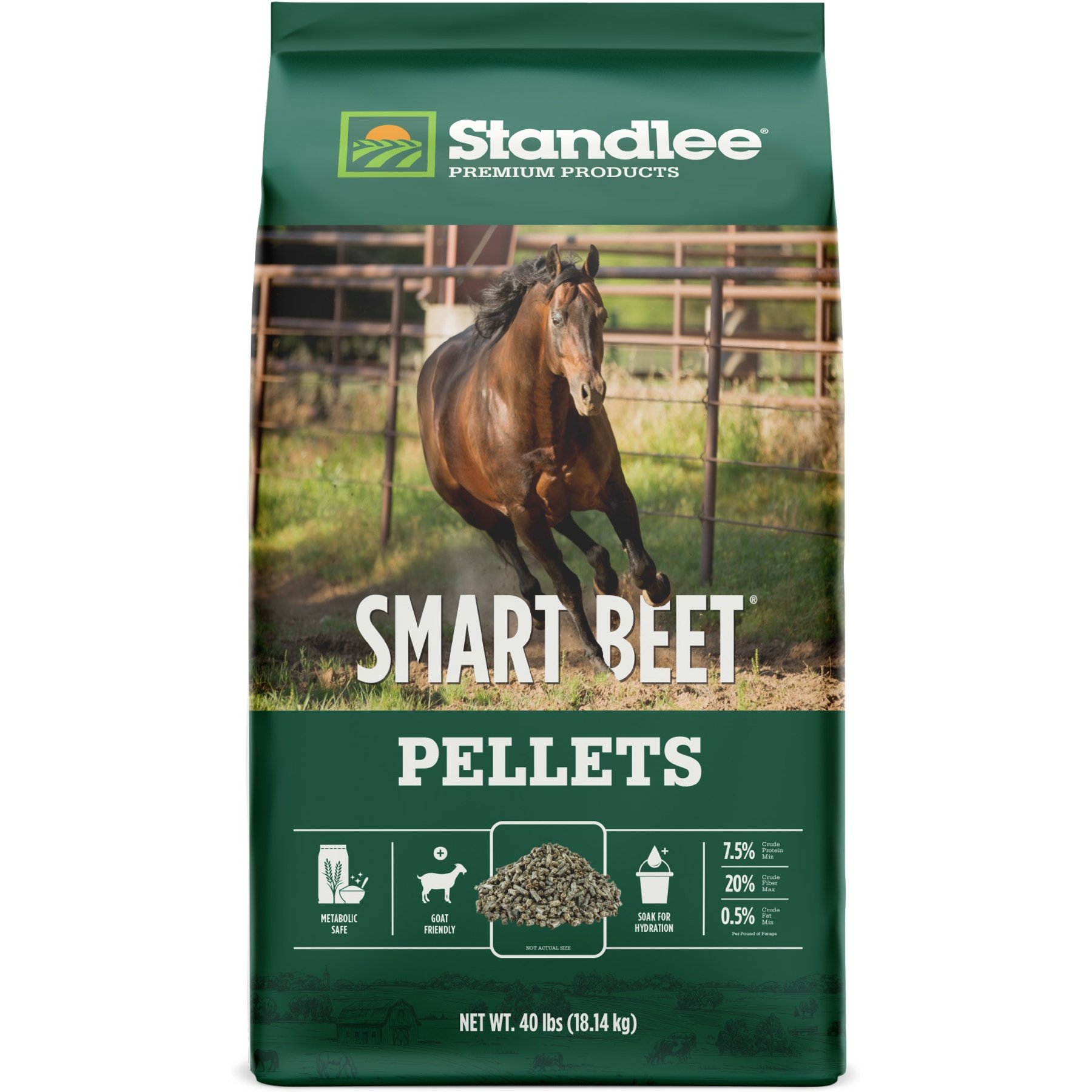 Standlee Smart Beet Pellets Horse Feed, 40-lb bag
