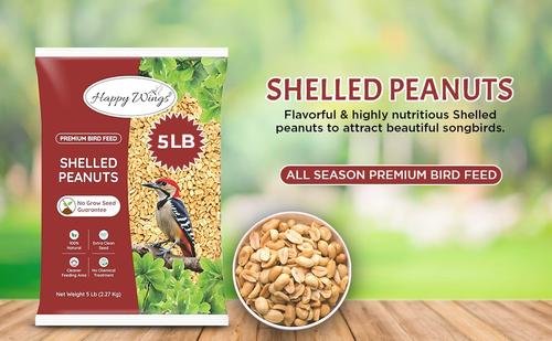 Show full view: Happy Wings Shelled Peanuts Wild Bird Food, 4-lb bag slide 5 of 10