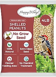 Happy Wings Shelled Peanuts Wild Bird Food, 4-lb bag