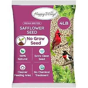 Happy Wings Safflower Seed Wild Bird Food, 4-lb bag