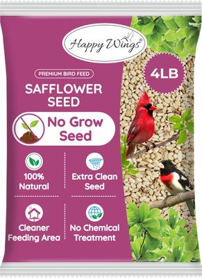 Show full view: Happy Wings Safflower Seed Wild Bird Food, 4-lb bag slide 1 of 10