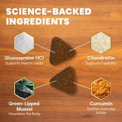 Show full view: VetriScience Veterinary Strength Healthy Hip & Joint Chicken Flavored Supplement Chews for Large Dogs, 60 Count slide 5 of 10