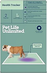 Pet Life Unlimited Health Tracker Dog Pee Pads, Large: 22 x 22-in, Unscented, 2 count