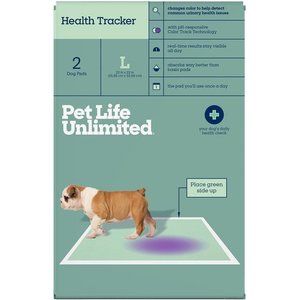 Pet Life Unlimited Health Tracker Dog Pee Pads, Large: 22 x 22-in, Unscented, 2 count