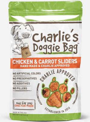 Show full view: Charlie's Doggie Bag Chicken & Carrot Sliders Dehydrated Dog Treats, 5-oz bag slide 4 of 7