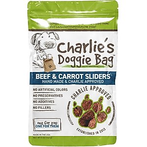 Charlie's Doggie Bag Beef & Carrot Sliders Dehydrated Dog Treats, 5-oz bag