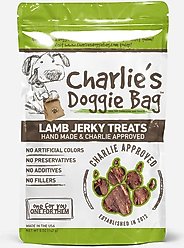 Charlie's Doggie Bag Lamb Jerky Dog Treats, 5-oz bag