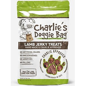 Charlie's Doggie Bag Lamb Jerky Dog Treats, 5-oz bag