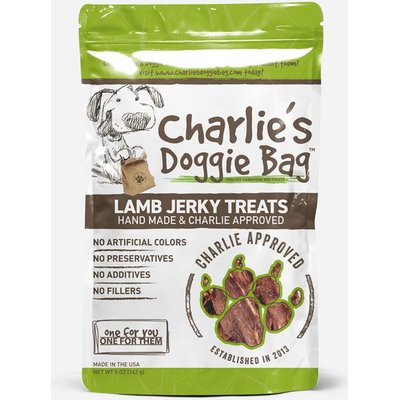 Charlie's Doggie Bag Charlie's Doggie Bag Lamb Jerky Dog Treats, 5-oz bag