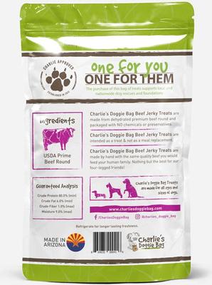 Show full view: Charlie's Doggie Bag Beef Jerky Dog Treats, 5-oz bag slide 5 of 9