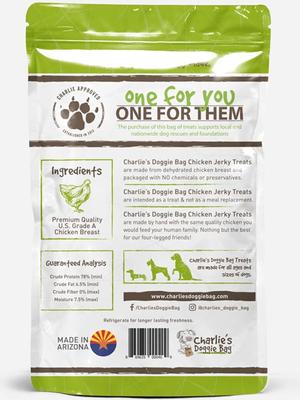 Show full view: Charlie's Doggie Bag Chicken Jerky Dog Treats, 5-oz bag slide 5 of 8