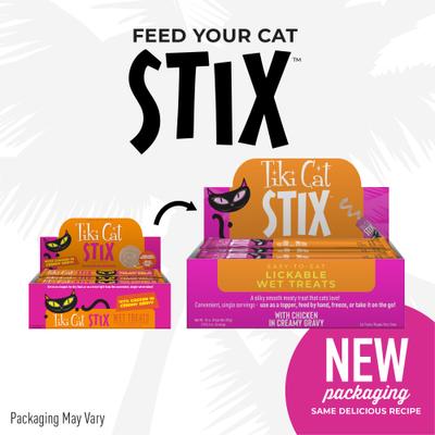 Show full view: Tiki Cat Stix Chicken Grain-Free Lickable Cat Treats, 0.5-oz tube, 20 count slide 3 of 11