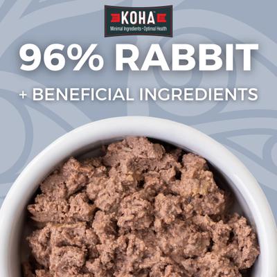 Show full view: KOHA Limited Ingredient Diet Rabbit Au Jus Grain-Free Paté Wet Cat Food, 5.5-oz can, case of 24 slide 3 of 8