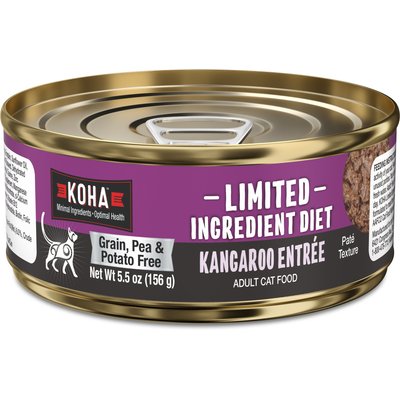 KOHA KOHA Limited Ingredient Diet Kangaroo Entrée Grain-Free Paté Wet Cat Food, 5.5-oz can, case of 24