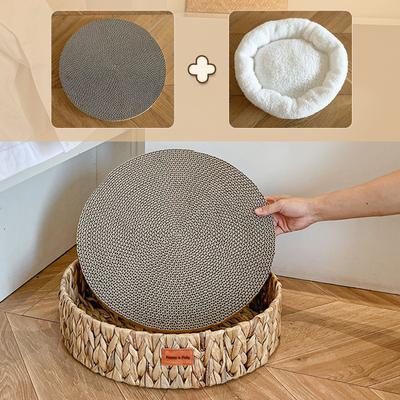 Show full view: Happy & Polly Handwoven Natural Grass Cat Bed, Scratcher slide 1 of 9