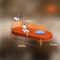 Show in main carousel: Happy & Polly Wooden Sunset Elevated Dog & Cat Couch Bed with Removable Cover, Orange, Large slide 10 of 11