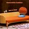 Show in main carousel: Happy & Polly Wooden Sunset Elevated Dog & Cat Couch Bed with Removable Cover, Orange, Large slide 6 of 11
