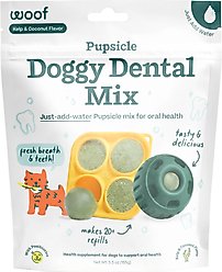 Woof Pupsicle Mix Doggy Dental Lickable Dog Treats, 5.5-oz bag