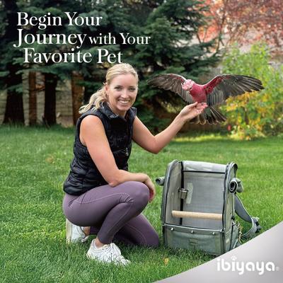 Show full view: Ibiyaya Trackpack Bird Carrier, Jungle Green, Medium slide 9 of 9