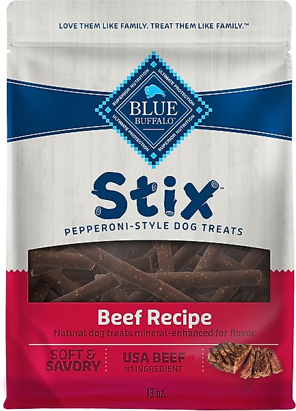 Blue Buffalo Blue Stix Beef Recipe Pepperoni-Style Dog Treats