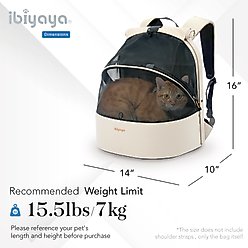 Ibiyaya Panorama Zipper-Free Small Pet Travel Carrier, Buttermilk slide 2 of 9