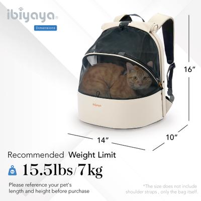 Show full view: Ibiyaya Panorama Zipper-Free Small Pet Travel Carrier, Buttermilk slide 7 of 9