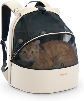 Show full view: Ibiyaya Panorama Zipper-Free Small Pet Travel Carrier, Buttermilk slide 2 of 9