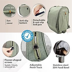 Ibiyaya Trackpack Bird Carrier, Jungle Green, Medium slide 2 of 9