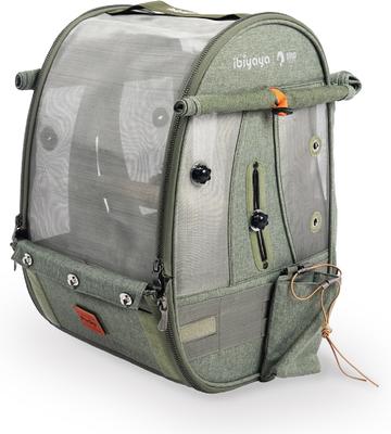 Show full view: Ibiyaya Trackpack Bird Carrier, Jungle Green, Medium slide 2 of 9